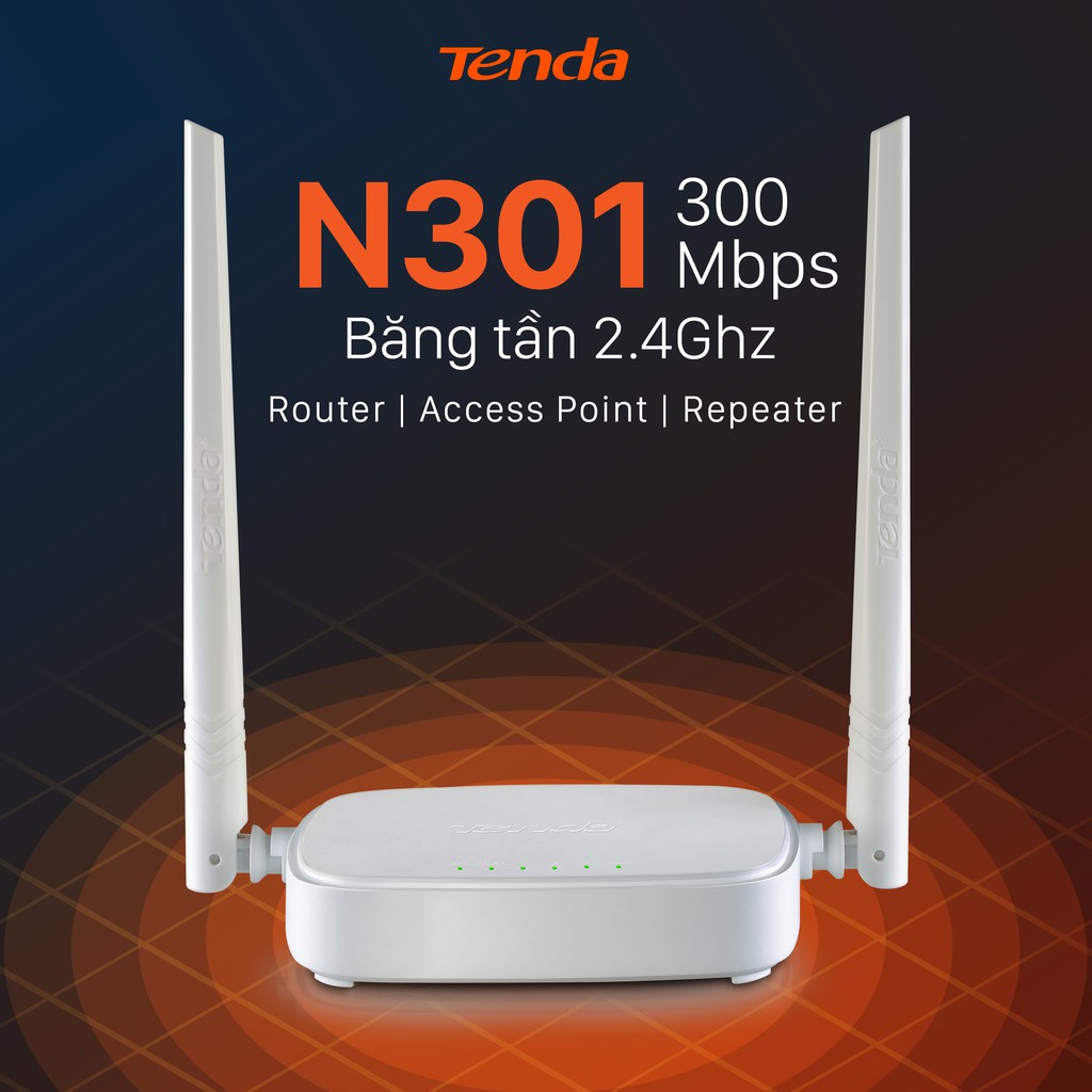 Ảnh Bộ Phát WiFi Tenda N301 Chuẩn N 300Mbps - Hàng Chính Hãng 3