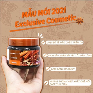 Tẩy Tế Bào Chết Toàn Thân Chiết Xuất Quế Hồi & Cafe Exclusive Cosmetic (380g, 500g)
