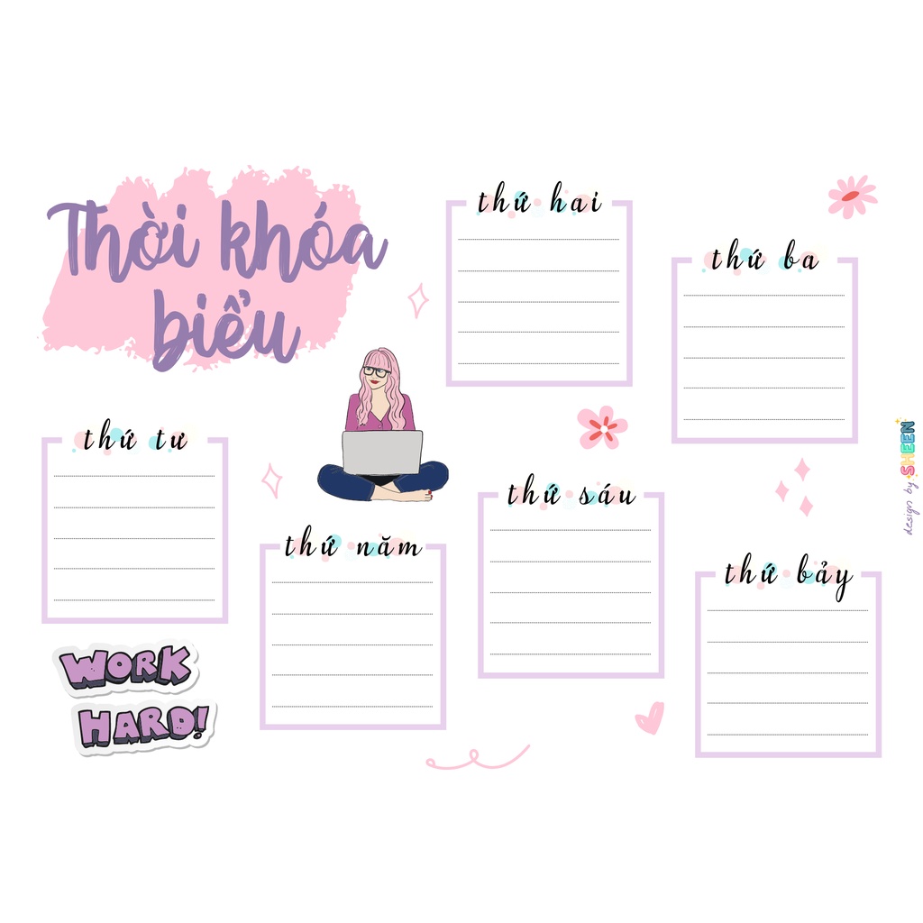 thời khóa biểu cute giá tốt Tháng 10, 2024 | Mua ngay | Shopee ...