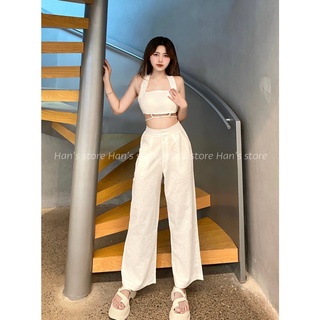 [HAN’S STORE ]SET YẾM CỘT CÓ SẴN MÚT KÈM QUẦN DÀI SIÊU XINH (ẢNH THẬT 1OO%)