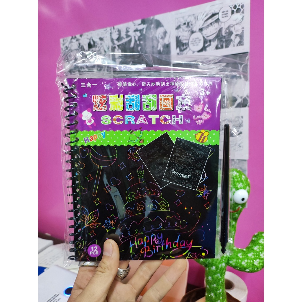 Sổ cào ma thuật A4 sổ xước sổ ghi sáng tạo sổ cầu vồng đồ chơi trí tuệ cho trẻ em