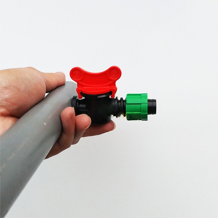 Van khởi thủy khóa ống nhỏ giọt dẹp 16mm kèm ron cao su