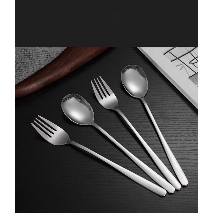 Thìa, muỗng ăn cơm cán dài inox 410  - S9