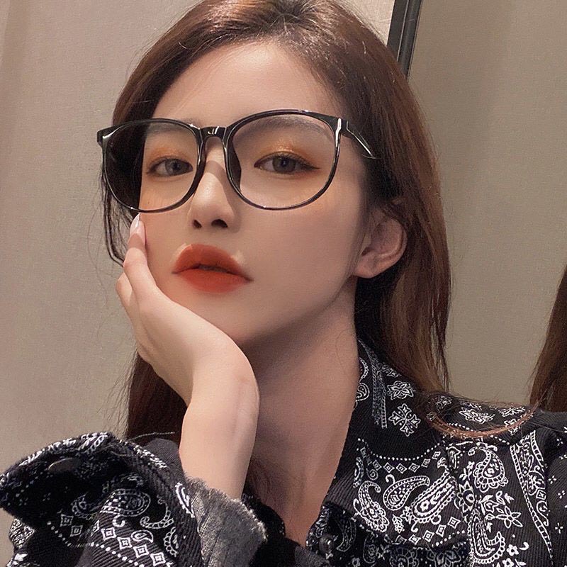 Kính mắt thời trang nam nữ mắt kính không độ gọng tròn chống tia UV phong cách Hàn Quốc đẹp giá rẻ HANASO 068