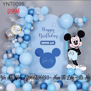 Sét trang trí sinh nhật cho bé kèm bạt in tên bé cao cấp YẾN NHI SHOP
