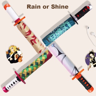 GC9 Demon Slayer Nichirin Sword Umbrella Rain or Shine Tanjirou Zenitsu Shinobu Ba Gấp Chống Tia UV Quà Tặng CG9