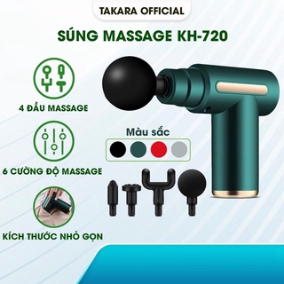 Máy massage cầm tay mini - massage 4 đầu 6 chế độ, Máy massage cầm tay KM- 720