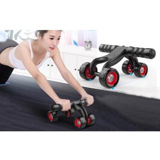 Con lăn tập cơ bụng 4 bánh cỡ lớn cao cấp - Tặng kèm Thảm lót