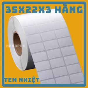 6000 Tem in mã vạch kích thước 35x22 3 tem một hàng decal nhiệt 105x22 giấy in nhiệt giấy in giá siêu thị shop quần áo