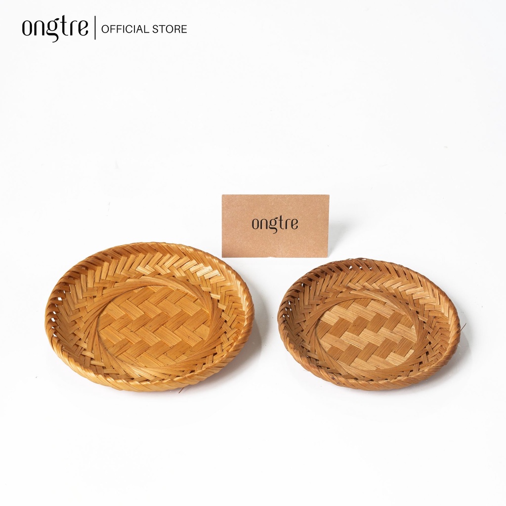Đĩa Tre Mini Hun Khói ONGTRE, Đĩa Đựng Đồ Ăn, Lót Nồi, Đĩa Decor Bàn Ăn, Chụp Ảnh, Nhà Hàng, Cafe