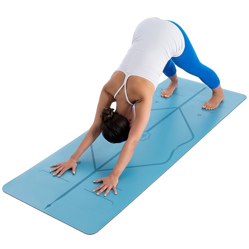Ảnh Thảm Tập Yoga 2 Lớp TPE 6mm 8mm Từ 79k Có Định Tuyến Tập Gym Thiền Pilates Chống Trượt Chính Hãn Amalife 4