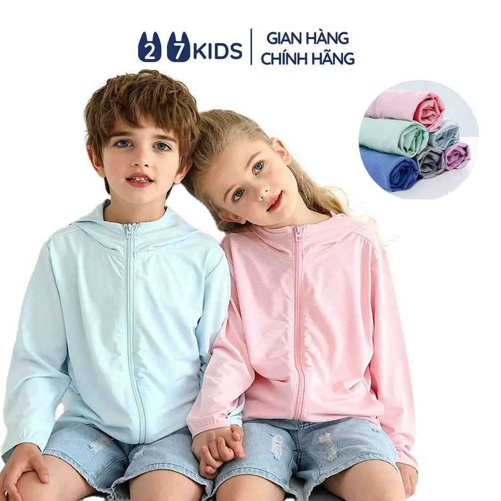 Áo khoác chống nắng cho bé trai bé gái 27Kids khoác thông hơi cản UV 99% UPF50+ cho trẻ em từ 4-12 tuổi ULCO1