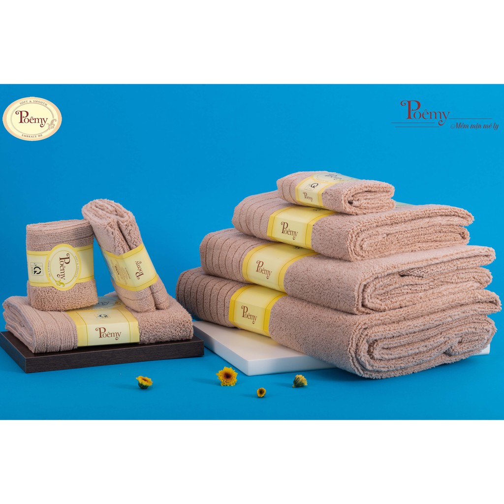 Ảnh Khăn mặt chữ nhật Poêmy sọc gân KT(29x45) 1