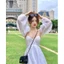 SET ĐẦM 2S MAXI XỐP TRẮNG KÈM KHOÁC ⚡HỎA TỐC⚡ MEOINDAHOUSE