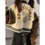 FREESHIP ÁO BOMBER CROTOP TAY DA NÂU 2 LỚP ULLAZANG