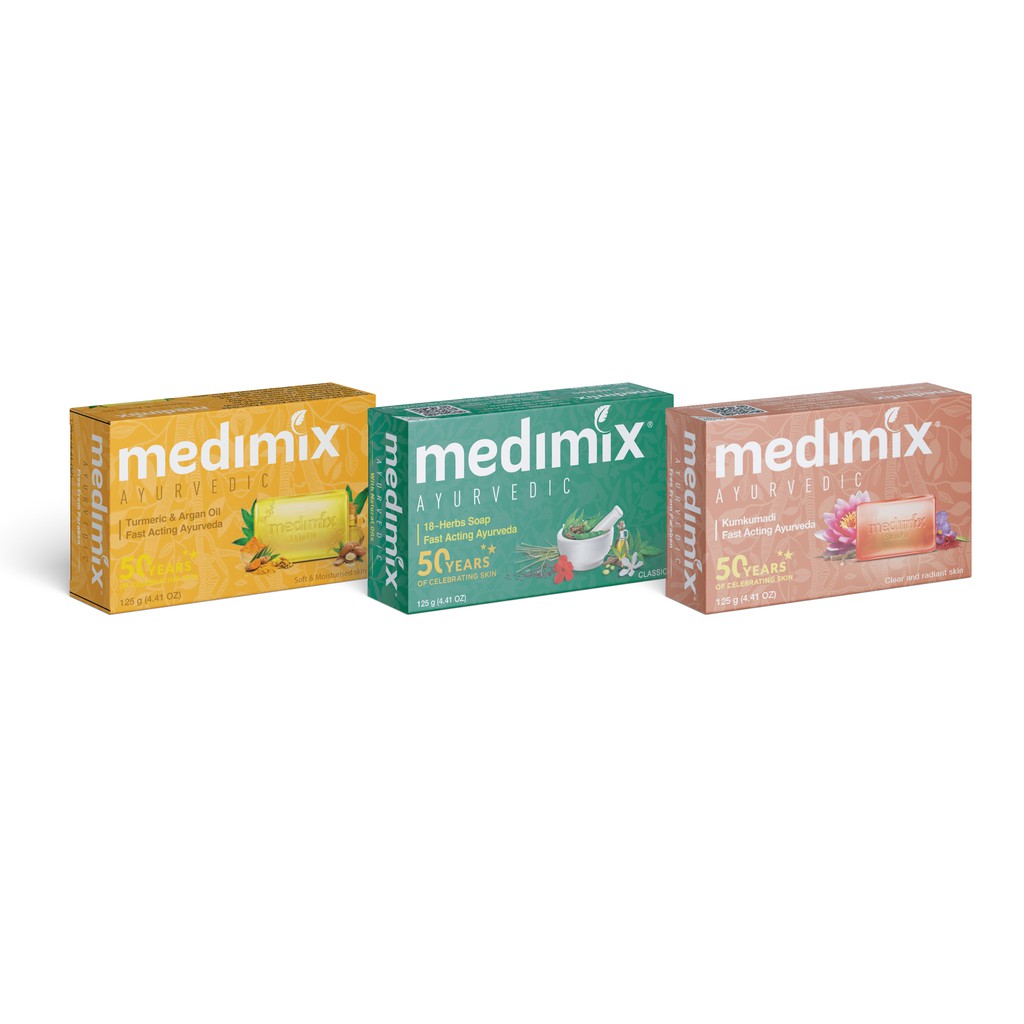 Ảnh Set 3 xà phòng Medimix dược liệu cổ truyền Ayurveda 125g/bánh 1