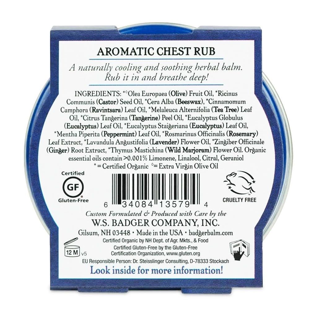 Mô tả Sáp dầu bôi ấm ngực hữu cơ BADGER organic Chest Rub balm -  21g - 3