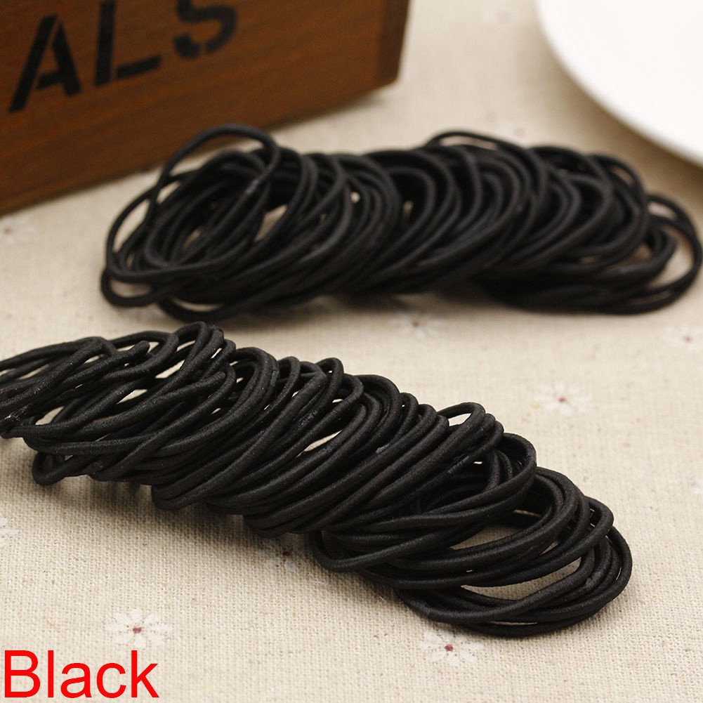 Bộ 50 Bé Gái Màu Kẹo Dây Cao Su Nylon, Dây Buộc Tóc Co Giãn An Toàn Cho Trẻ Em, Dây Buộc Tóc Cơ Bản Cho Nữ