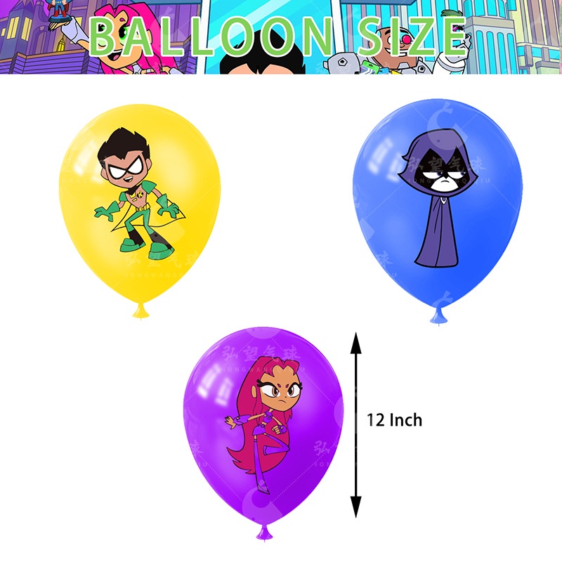BH2 Teen Titans Go Theme 12 inch bong bóng cao su 12 CÁI trang trí tiệc sinh nhật bố trí không gian cung cấp HB2