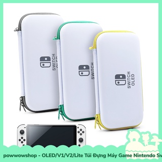 [Sẵn VN - Hỏa Tốc] Oled/V1/V2/Lite Túi Vải Eva Đựng Máy Game Nintendo Switch Phong Cách Đơn Giản Trắng Viền Màu