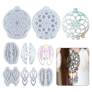 Set 4 khuôn làm móc khóa hình dream catcher diy (có bán lẻ)