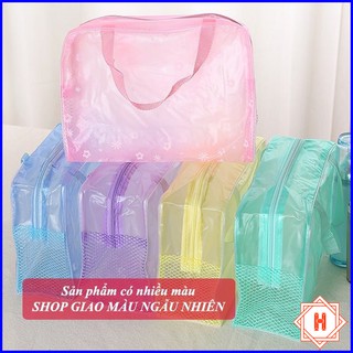 Túi đựng mỹ phẩm trong suốt chống thấm nước tiện dụng{ H }