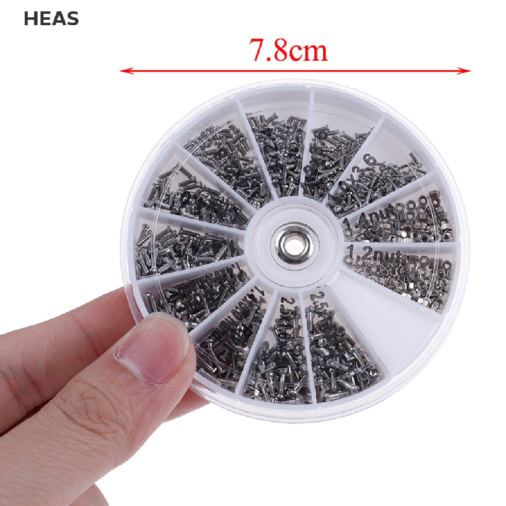 Set 600 Ốc Vít Nhỏ + Tua Vít Sửa Kính Mắt Tiện Dụng Id
