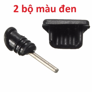 2 Bộ nút silicon chống bụi tai nghe và cổng sạc MICRO USB - Combo Nút Bịt Cổng Sạc Micro Usb và Tai nghe