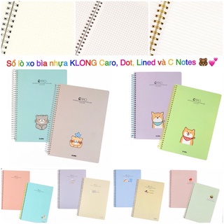 Sổ,vở lò xo bìa nhựa B5 A4 CARO, DOT, LINED, C NOTES KLONG; MS: 574-575-576-577-578-579-580-581-582-586-587-588-590-591🌿