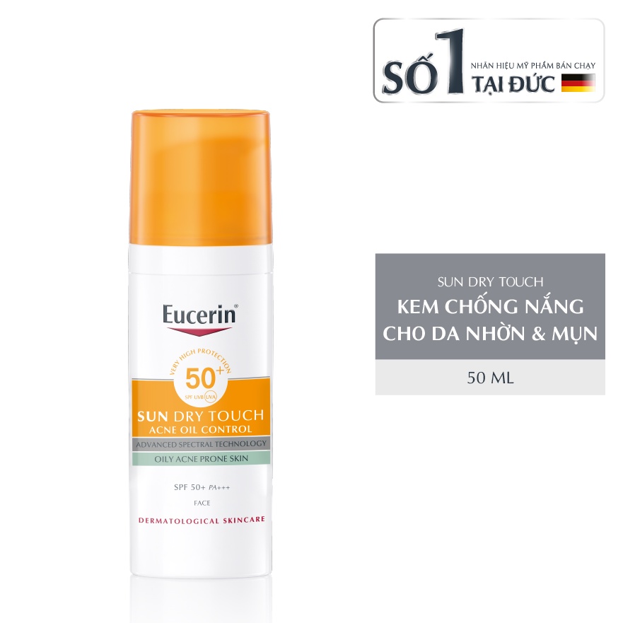 Gel Chống Nắng Cho Da Nhờn Mụn Eucerin SPF50+ 50ml Cocolux