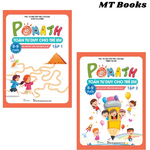 Sách - Combo Pomath Toán Tư Duy Cho Trẻ 8 - 9 Tuổi (Tập 1 + Tập 2)