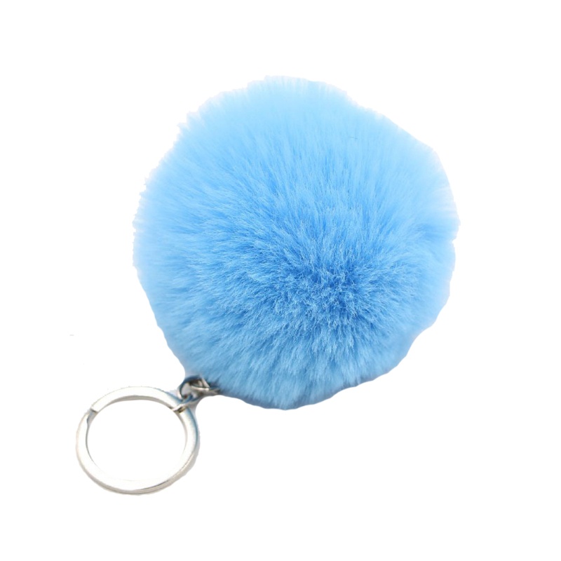 Ppy Lông Tơ Giả Pom Pom Móc Khóa Sang Trọng Móc Khóa Túi Nữ Mặt Dây Chuyền Trang Sức