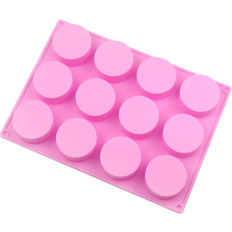 Khuôn silicone 12 Ngăn Làm Bánh Hình Trụ DIY