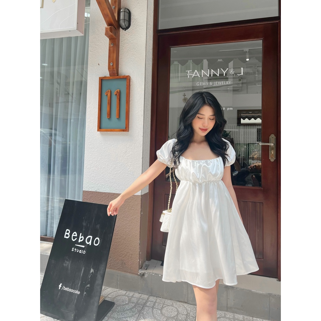ĐẦM XÒE HỞ LƯNG NHÚN NGỰC THÂN TRƯỚC CHẤT LIỆU XINH XẮN - JOVI DRESS