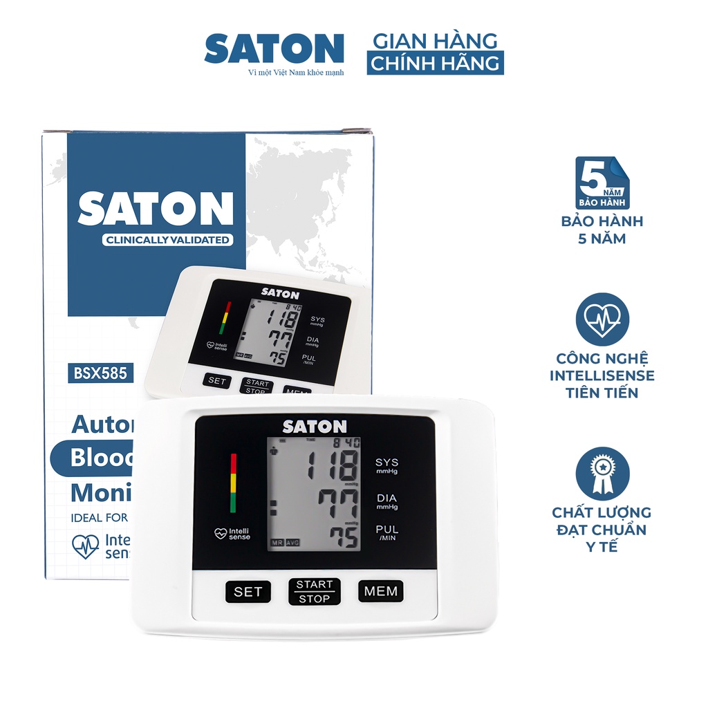 Máy đo huyết áp bắp tay tự động SATON BSX585 Gian hàng chính hãng