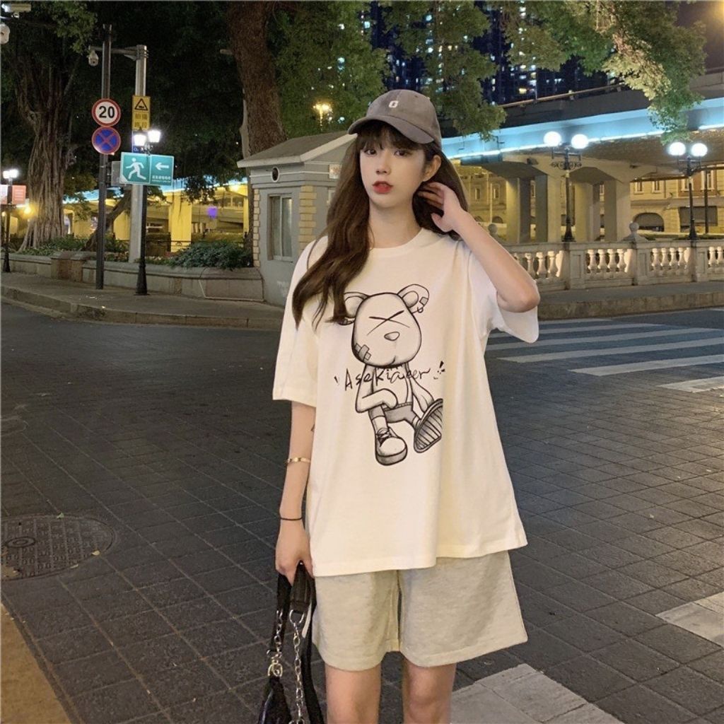 Đồ bộ quần đùi bigsize đồ bộ đồ mặc nhà nữ đẹp dễ thương mùa hè đi chơi ngủ trung niên thun co giãn ESHOP AD14