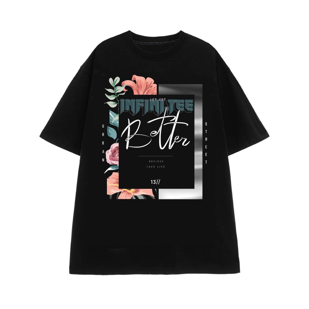 Áo thun INFINITEE Fni0096, Thun 100% Cotton - form rộng Unisex. Nữ