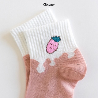 Set 5 đôi vớ nữ cổ ngắn GOMTAT họa tiết cute, chất liệu cotton mềm mịn hút ẩm thoáng khí khử mùi chân - UYE-CB082