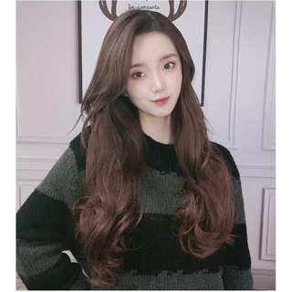 Tóc giả nữ kẹp chữ U dài 55cm kèm ảnh thật xoăn bồng bềnh làm dày tóc cực đẹp HaminStore