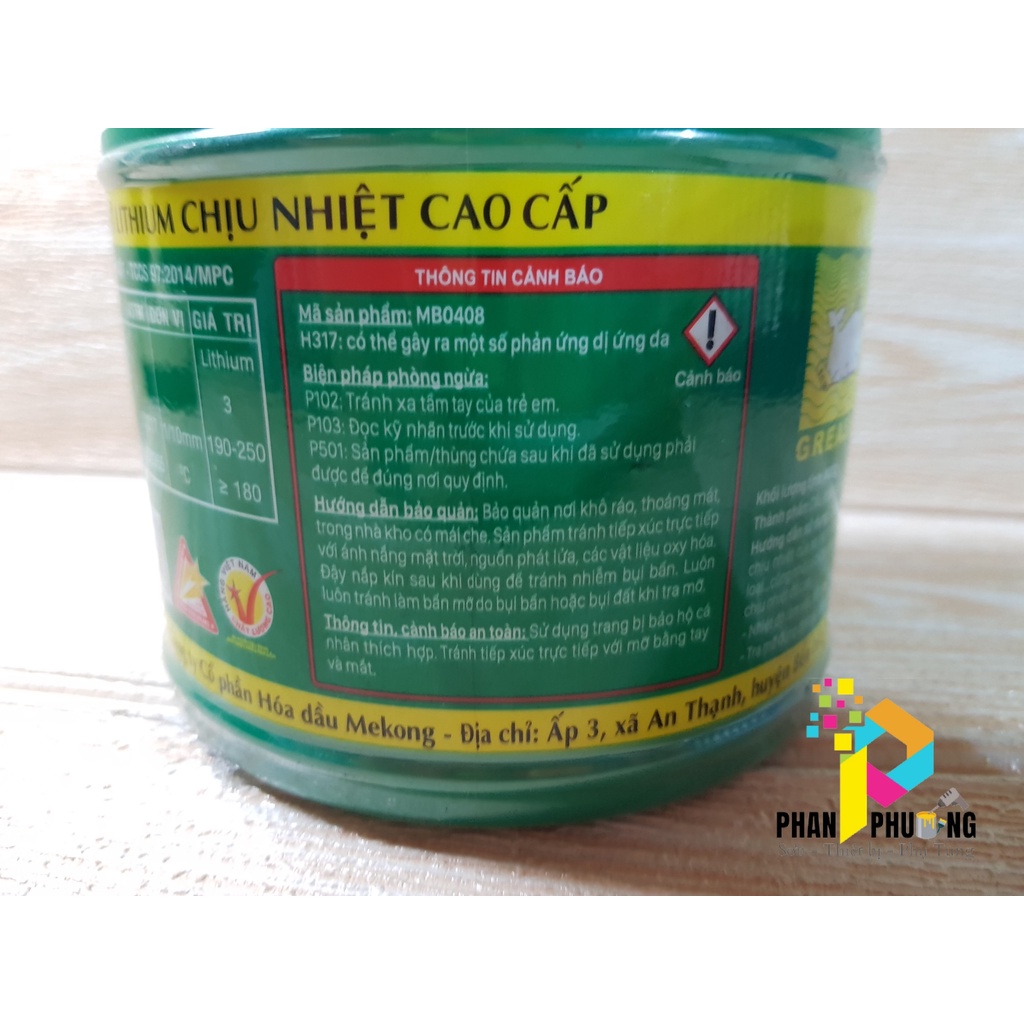 Mỡ bôi trơn- Mỡ bò- Mỡ Lithium chịu nhiệt Litol3- 400g cao cấp