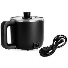 Nồi điện đa năng LocknLock EJP116BLK ,dung tích 0.8L, nấu mì nấu lẩu nấu nước, kèm khay hấp - K-MALL