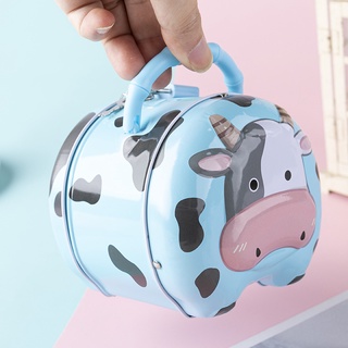 Ống Heo Két Sắt Hình Bò Sữa Có Khóa Cho Trẻ Em (hàng tốt)