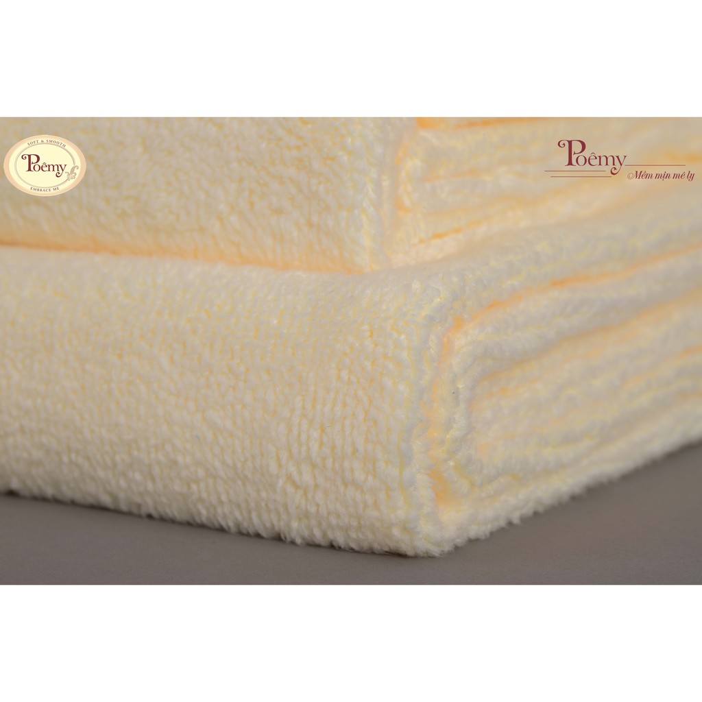 Ảnh Khăn mặt vuông Poemy sọc gân kt 29x29 - Mầu Hoàng Yến 2