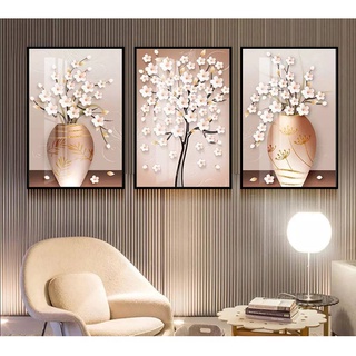 Tranh Treo Tường Bình Hoa Nghệ Thuật 3D - Tranh Treo Phòng Ăn, Phòng Khách, Hành Lang Laminate Tráng Gương