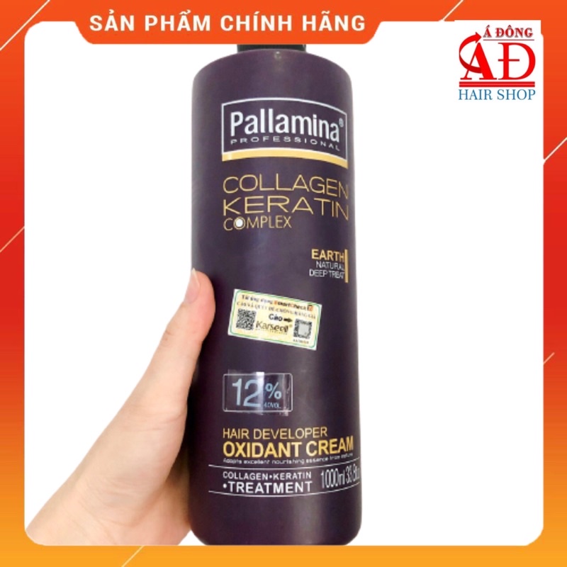 KEM OXY TRỢ NHUỘM PHỦ BẠC PALLAMINA 3% 10VOL KHÔNG RÁT DA ĐẦU ITALY 1000ML