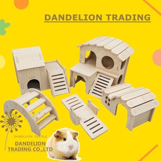 [DELION] Hamster Accessorie Swing Seesaw Tổ nhỏ Gỗ nguyên khối Nhà nhỏ Tổ ngủ Đồ chơi gấu lụa vàng