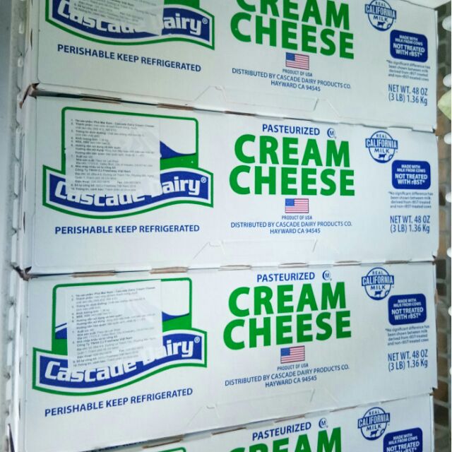 Phô mai kem Cascade Dairy Cream cheese hộp 1.36kg Shopee Việt Nam