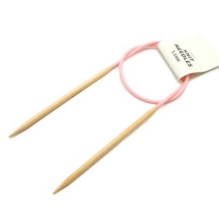 Set 2 kim đan len bằng gỗ tre hình tròn tiện lợi