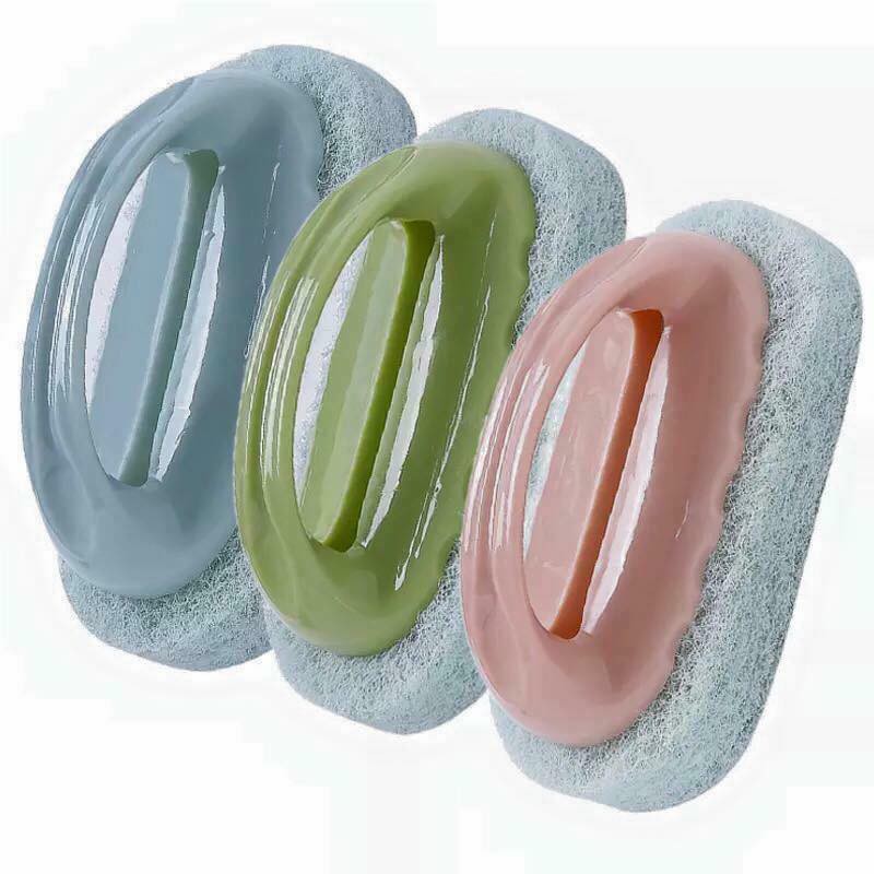 Combo 2 Bàn chải cọ rửa nhà bếp đa năng có tay cầm , siêu bền , chất liệu xơ mướp thân thiện môi trường