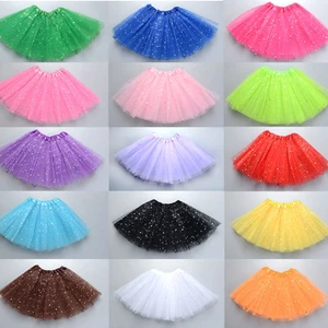 ✿ Chân Váy tutu Lưới tutu Co Giãn Đính Kim Sa Lấp Lánh Cho Bé Gái Tập Múa Ba Lê
